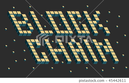 3d Blockchain networks concept, digital technology 45442611
