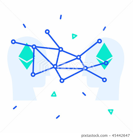 People connect, ethereum cryptocurrency concept 45442647