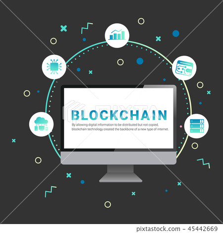 Ethereum cryptocurrency connect with PC concept 45442669
