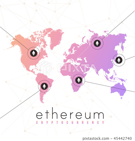 World connect concept, ethereum cryptocurrency World connect concept, ethereum cryptocurrency 45442740