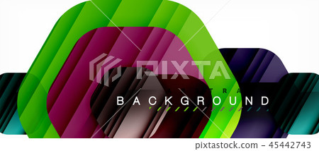 Glossy color hexagons modern composition background, shiny glass design Glossy color hexagons modern composition background, shiny glass design 45442743