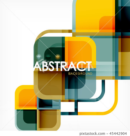 Colorful round squares modern geometric background Colorful round squares modern geometric background 45442904