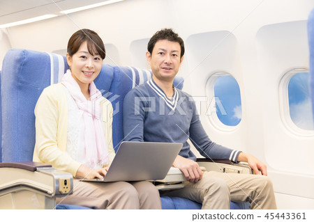飛機飛行旅行夫婦 45443361