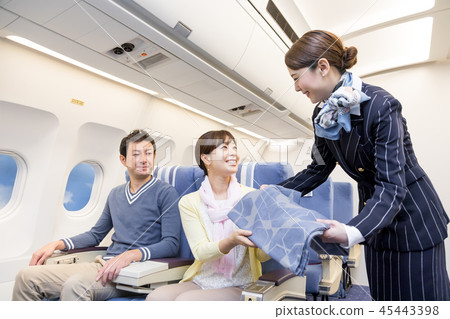 飛機飛行旅行夫婦加州毯子 45443398