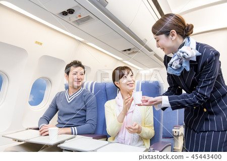 飛機飛行旅行夫婦加州水 45443400