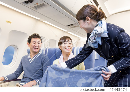 飛機飛行旅行夫婦加州毯子 45443474