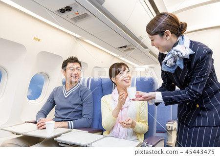 飛機飛行旅行夫婦加州水 45443475