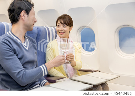 飛機飛行旅行 45443495