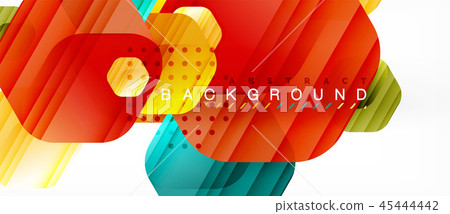 Glossy color hexagons modern composition background, shiny glass design 45444442