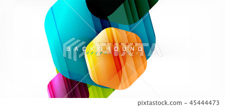 Glossy color hexagons modern composition background, shiny glass design Glossy color hexagons modern composition background, shiny glass design 45444473