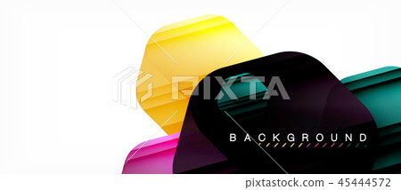 Glossy color hexagons modern composition background, shiny glass design Glossy color hexagons modern composition background, shiny glass design 45444572
