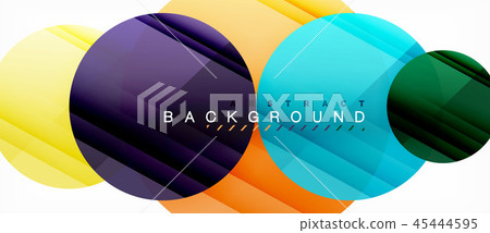 Glossy colorful circles abstract background, modern geometric design Glossy colorful circles abstract background, modern geometric design 45444595