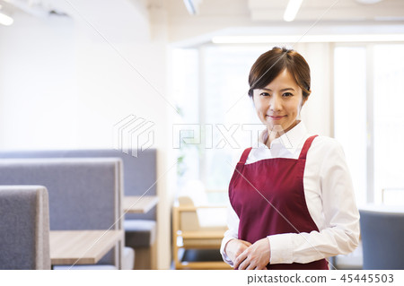 Cafe Restaurant Woman Young Woman Person Restaurant Clerk Waitress Part-time Part 45445503