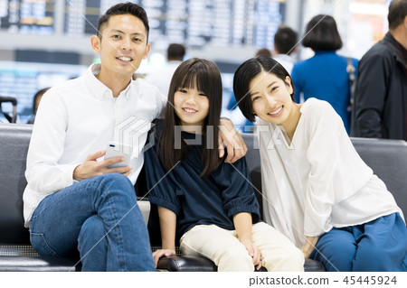 Airport Family Travel Canceled Waiting Area Space Killed Airport Family Travel Canceled Waiting Area Space Killed 45445924