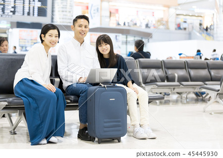 Airport Family Travel Canceled Waiting Area Space Killed Airport Family Travel Canceled Waiting Area Space Killed 45445930
