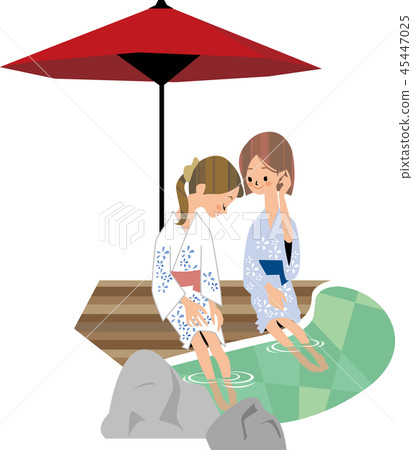 Women who enjoy footbath 45447025