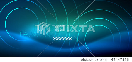 Neon glowing circles background Neon glowing circles background 45447316