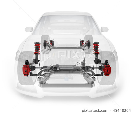 transparent car and suspension parts 45448264