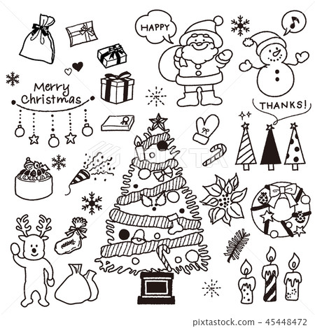 Christmas hand drawn illustration Christmas hand drawn illustration 45448472