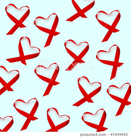 red ribbons for the fight against AIDS 45449493