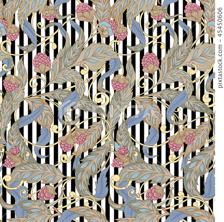 Seamless pattern, background with Floral pattern  45450606