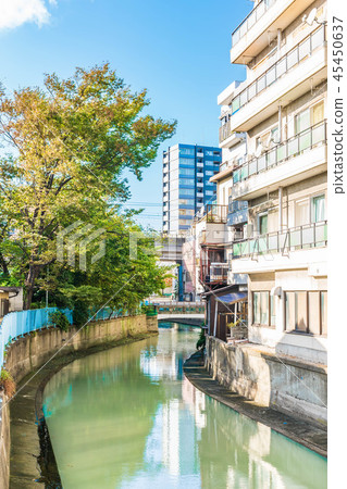Cityscape around Tokyo Shinagawa and Tatenai River 45450637