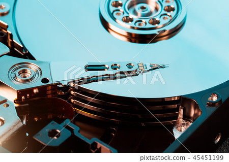 Disassembled hard drive from the computer, hdd wit Disassembled hard drive from the computer, hdd wit 45451199