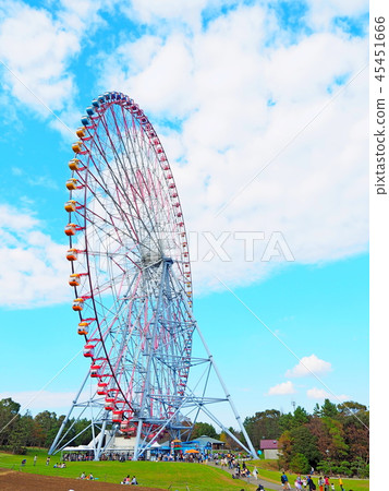 Kasai Rinkai Park Large Ferris Wheel With Stock Photo