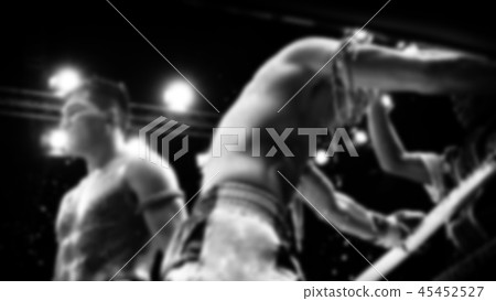 Blurred images kick boxing or Muay Thai on stage Blurred images kick boxing or Muay Thai on stage 45452527