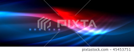 Liquid neon flowing waves, glowing light lines background Liquid neon flowing waves, glowing light lines background 45453751