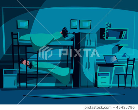 College student dormitory illustration 45453796