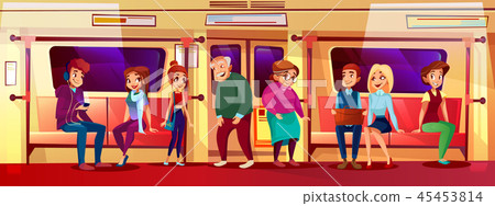 Young and old people in subway illustration Young and old people in subway illustration 45453814