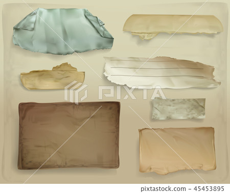 Paper scraps torn illustration Paper scraps torn illustration 45453895