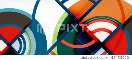 Circle abstract background, bright colorful round geometric shapes Circle abstract background, bright colorful round geometric shapes 45453900