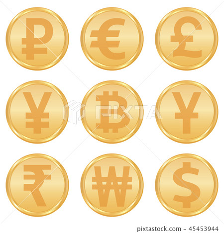 Currency icons set 45453944