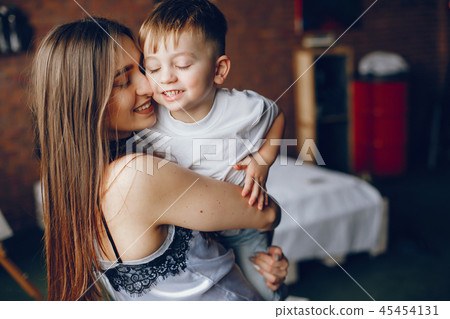 Mother with little son Mother with little son 45454131