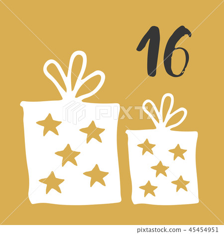 Christmas advent calendar. Holidays cards Vector Christmas advent calendar. Holidays cards Vector 45454951