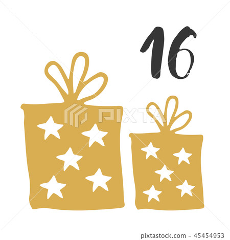 Christmas advent calendar. Holidays cards Vector Christmas advent calendar. Holidays cards Vector 45454953