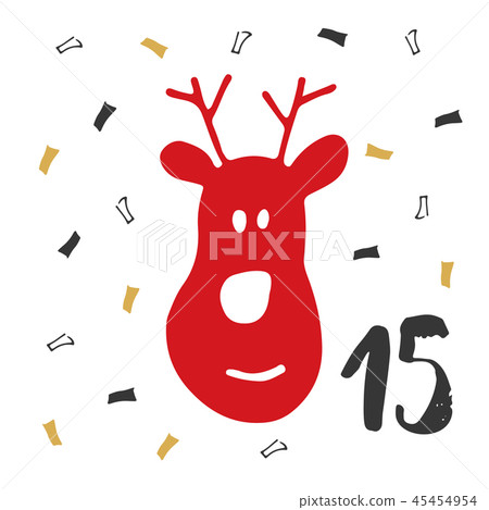 Christmas advent calendar. Holidays cards Vector Christmas advent calendar. Holidays cards Vector 45454954
