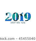 Happy New Year 2019 design elements for design 45455040