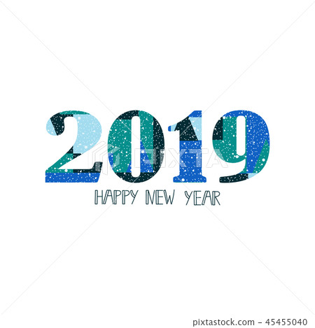 Happy New Year 2019 design elements for design Happy New Year 2019 design elements for design 45455040