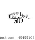 Happy New Year 2019 design elements for design 45455104