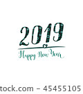 Happy New Year 2019 design elements for design 45455105
