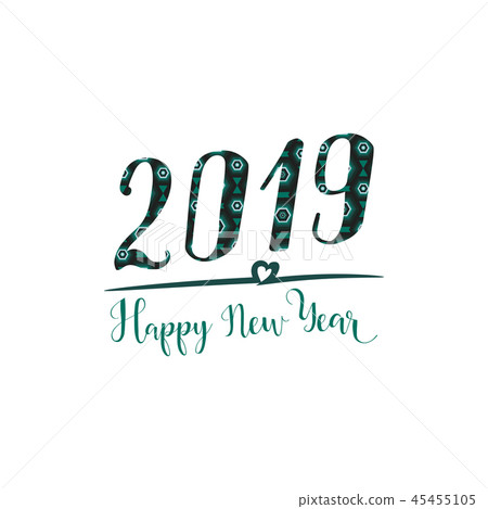 Happy New Year 2019 design elements for design 45455105