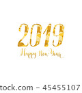 Happy New Year 2019 design elements for design 45455107