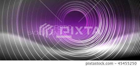 Neon circles abstract background, shiny lines Neon circles abstract background, shiny lines 45455250