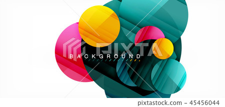 Glossy colorful circles abstract background, modern geometric design Glossy colorful circles abstract background, modern geometric design 45456044