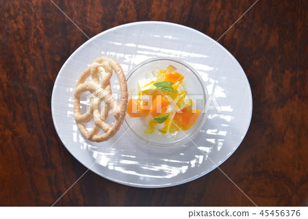 Fruit salad with cookies Fruit salad with cookies 45456376