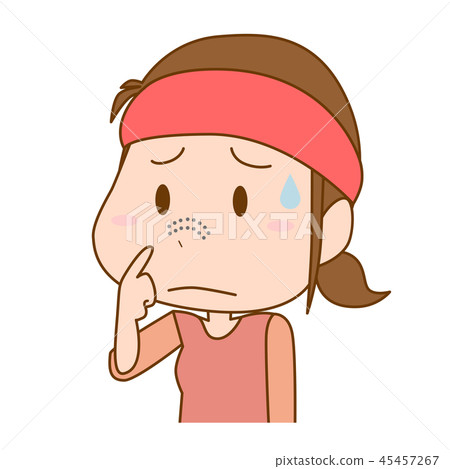 女人的皮膚問題鼻子黑頭 45457267