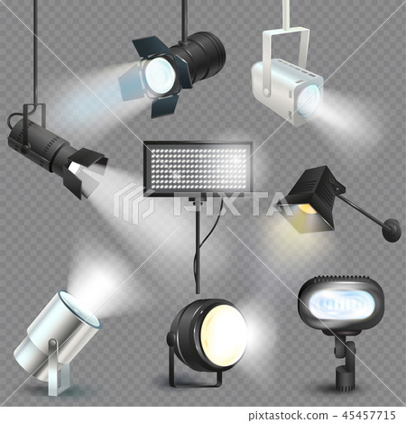 Spotlight Vector Light Show Studio With Spot Stock
